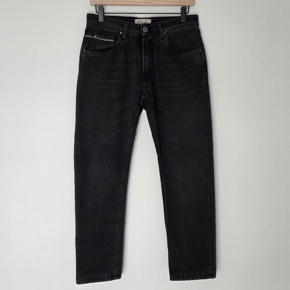 Teleria Dark Wash Slim Straight Italian Denim Jeans Womens Size 32